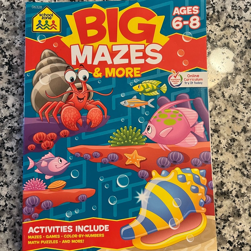 Brand New Kids school zone Big mazes & more ages 6-8 years old